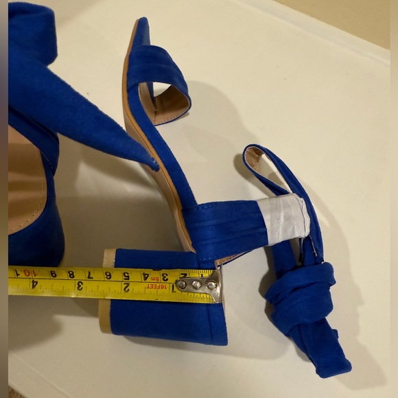 Allegra K Royal Blue Heeled Sandals - Picture 3 of 3